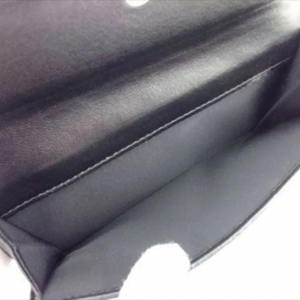 AUTH Dior Wallet Purse Long Wallet Black Canvas Leather Mens